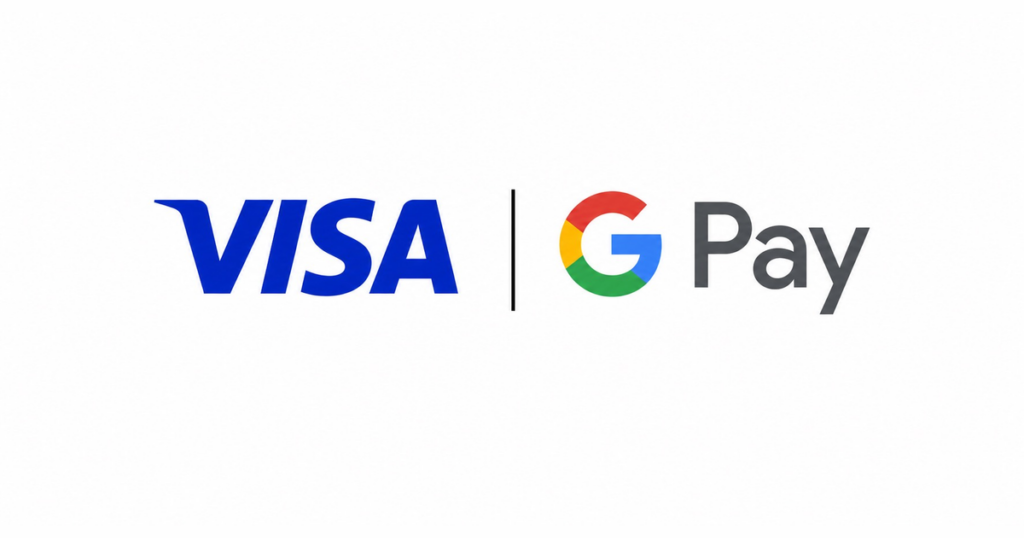 Visa and Google Pay logos