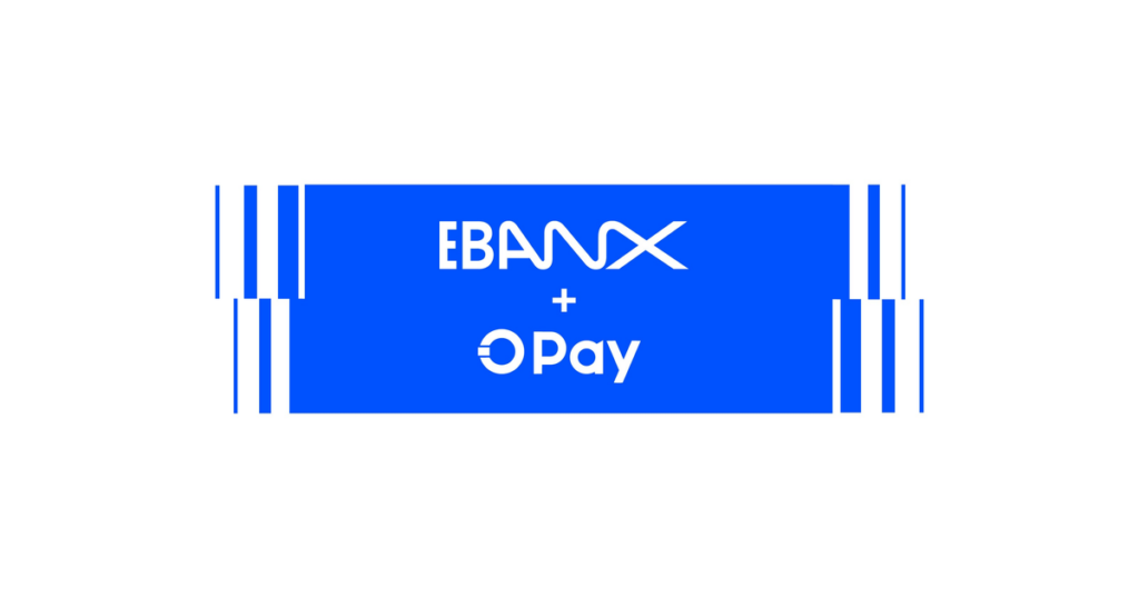 EBANX and OPay logos on a blue banner