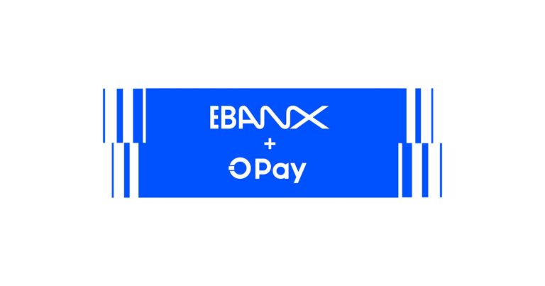 EBANX and OPay logos on a blue banner